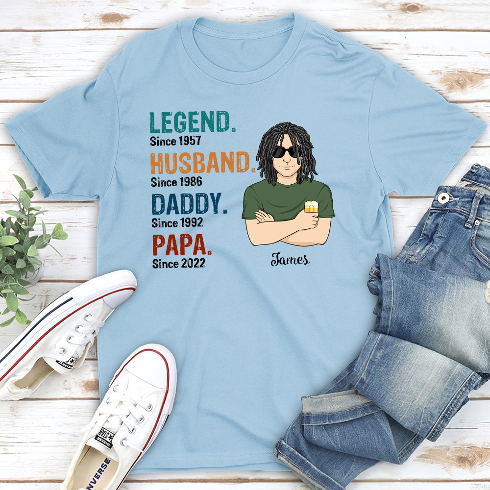 Custom Christmas & Birthday Gift for Dad, Grandpa • Legend Husband Daddy - Personalized Shirt
