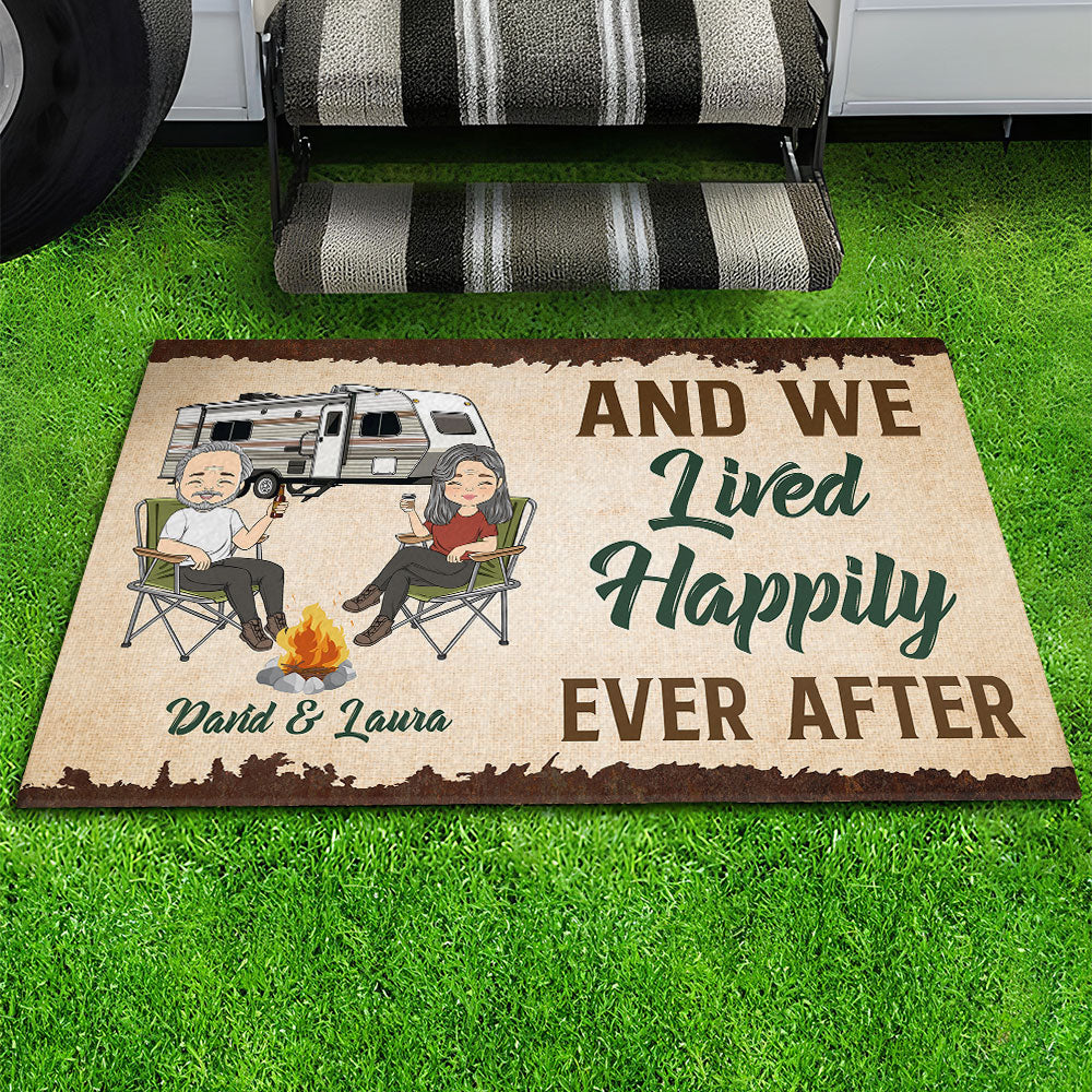 We Lived Happily - Personalized Doormat
