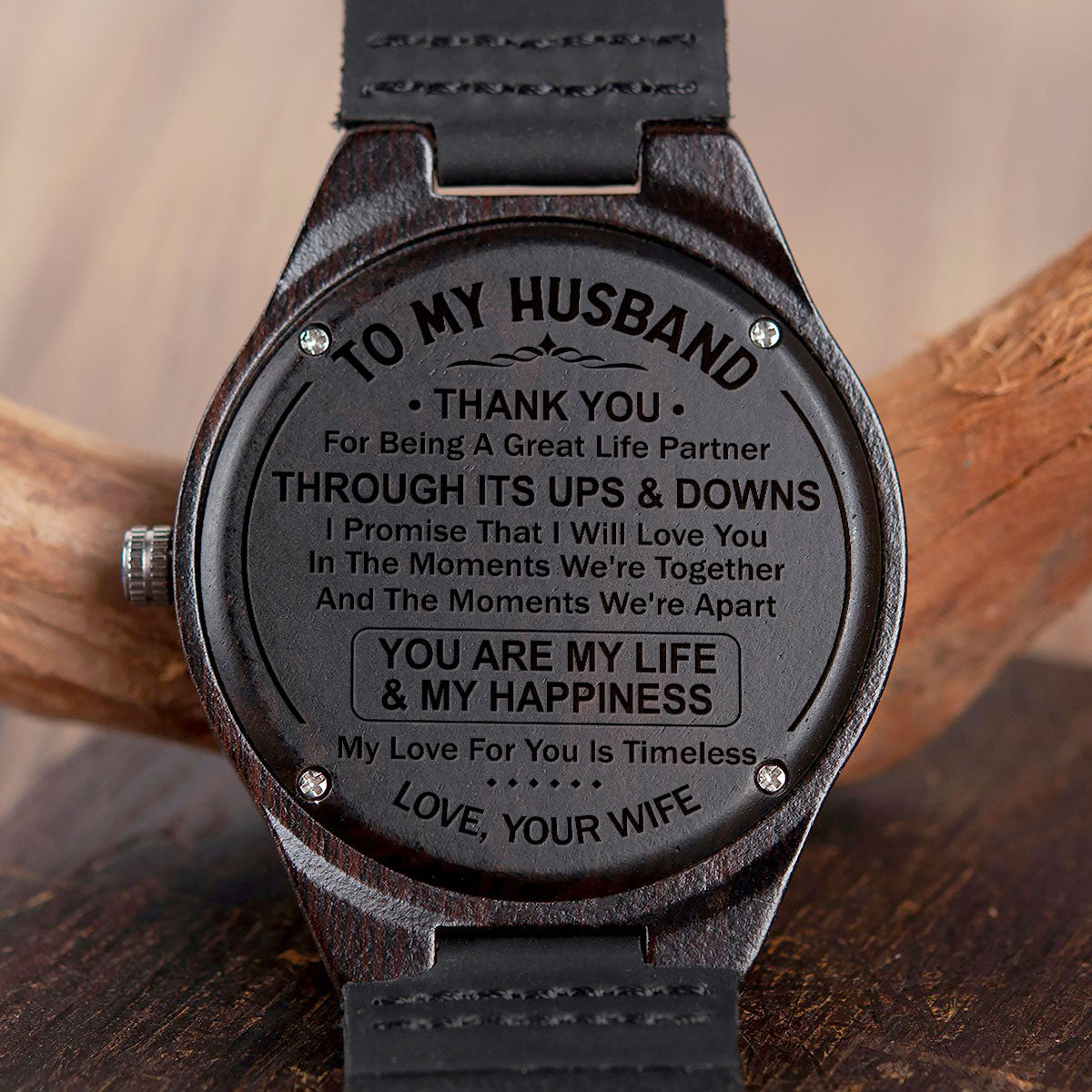 My Love For You Is Timeless - Personalized Wood Watch
