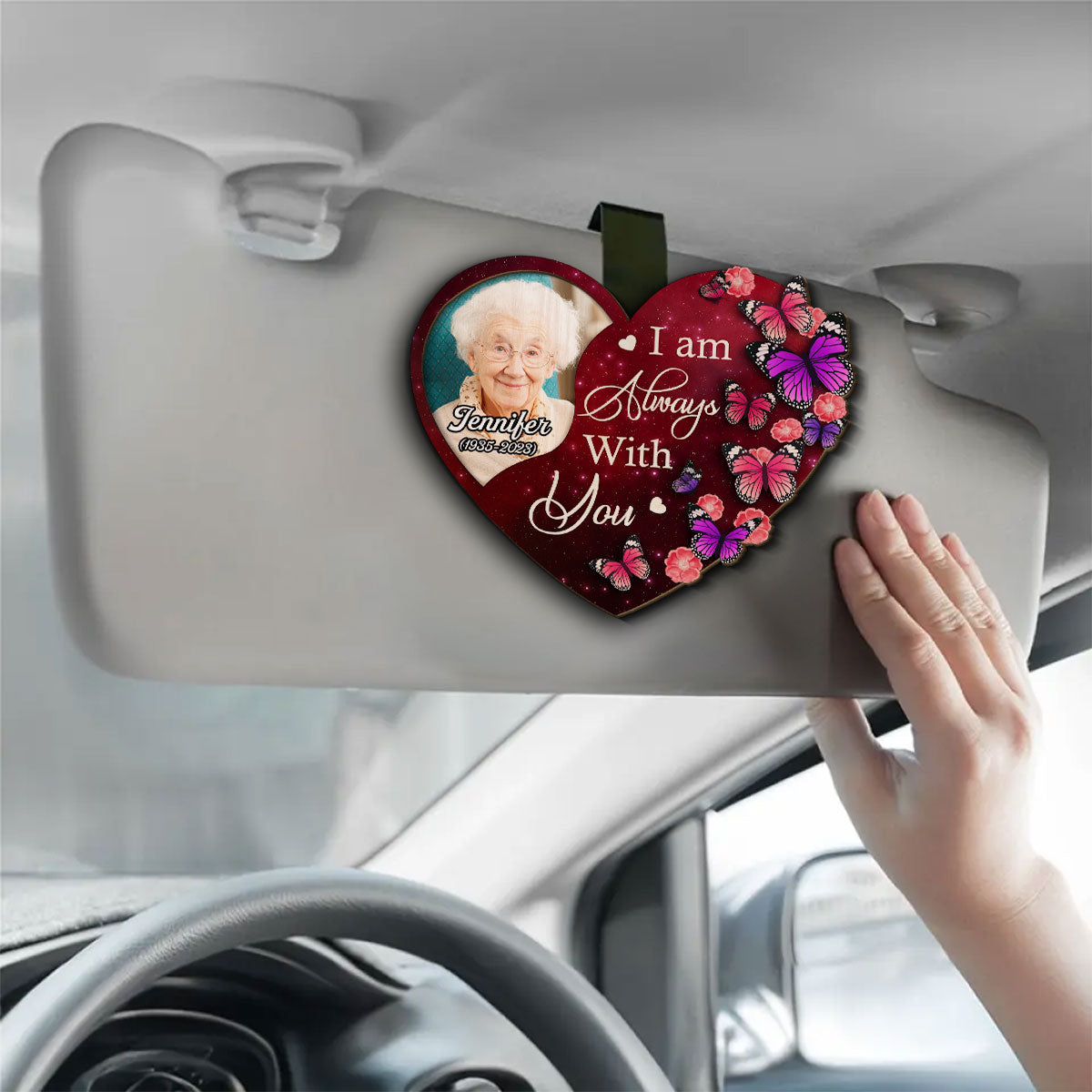 On My Mind - Personalized Car Visor Clip