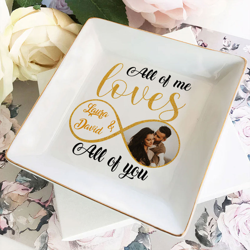 Custom Photo Wife Trinket Dish, Romantic Birthday Anniversary Gift • Love You Always - Personalized Jewelry Dish