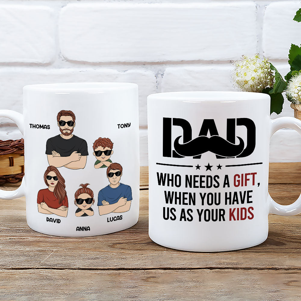 Custom Photo Christmas & Birthday Gift for Dad • Big Gift For Daddy - Personalized Coffee Mug