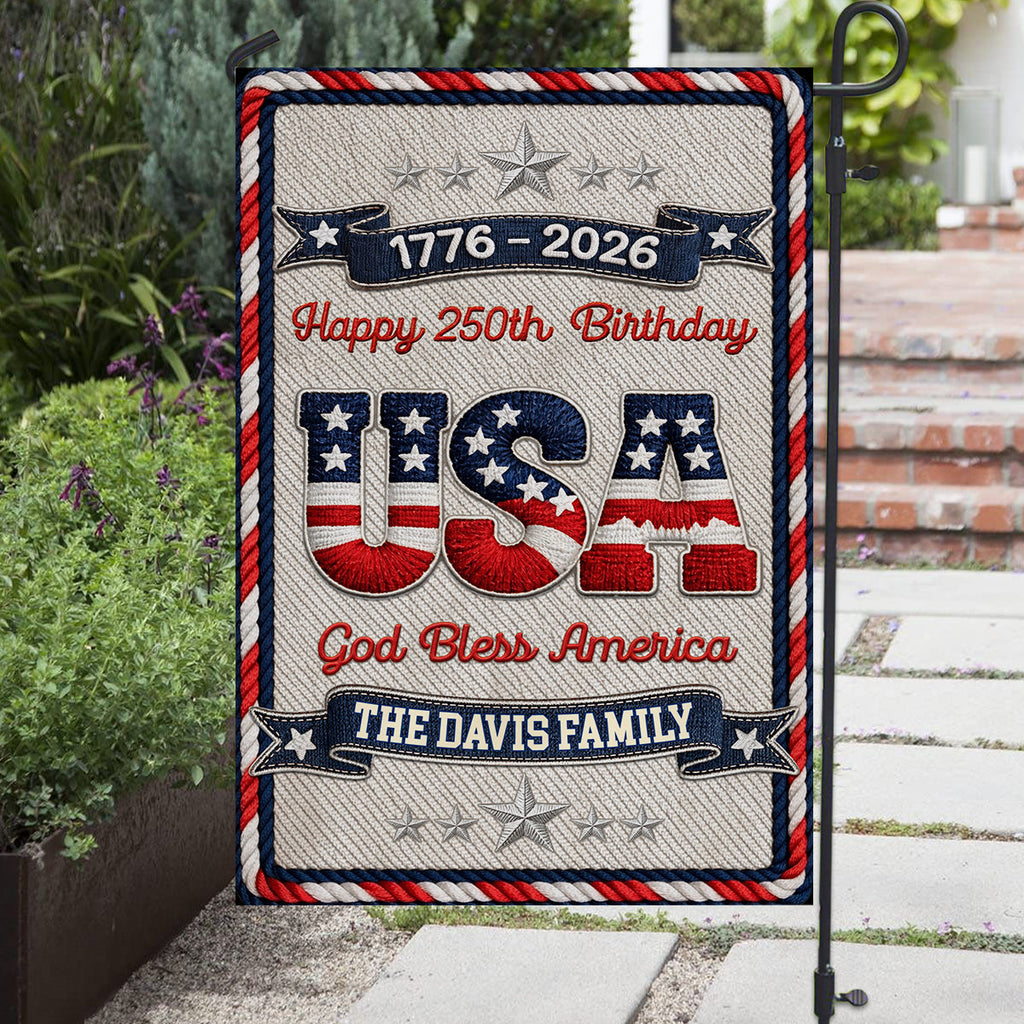 The Blessed Family - Personalized 3D Effect Flag