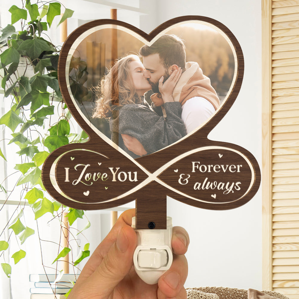 Custom Photo Led Light Gift, Family Keepsake • Drive Safe - Personalized Wood And Acrylic Night Light
