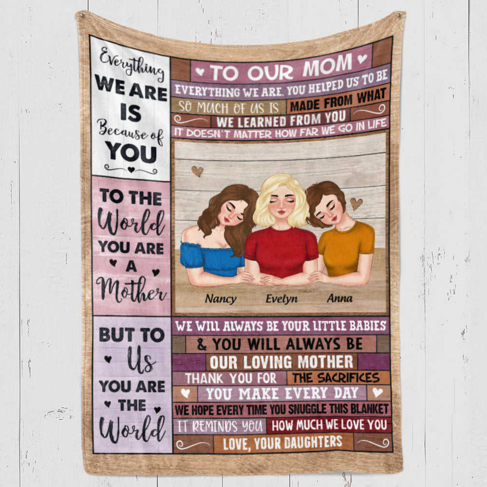 To Me You Are The World - Personalized Fleece Blanket