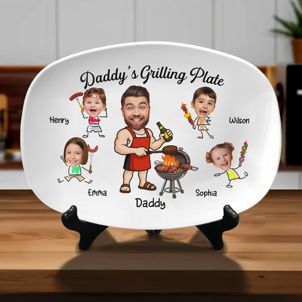 Hot Grill Cool Dad Vibes - Personalized Platter