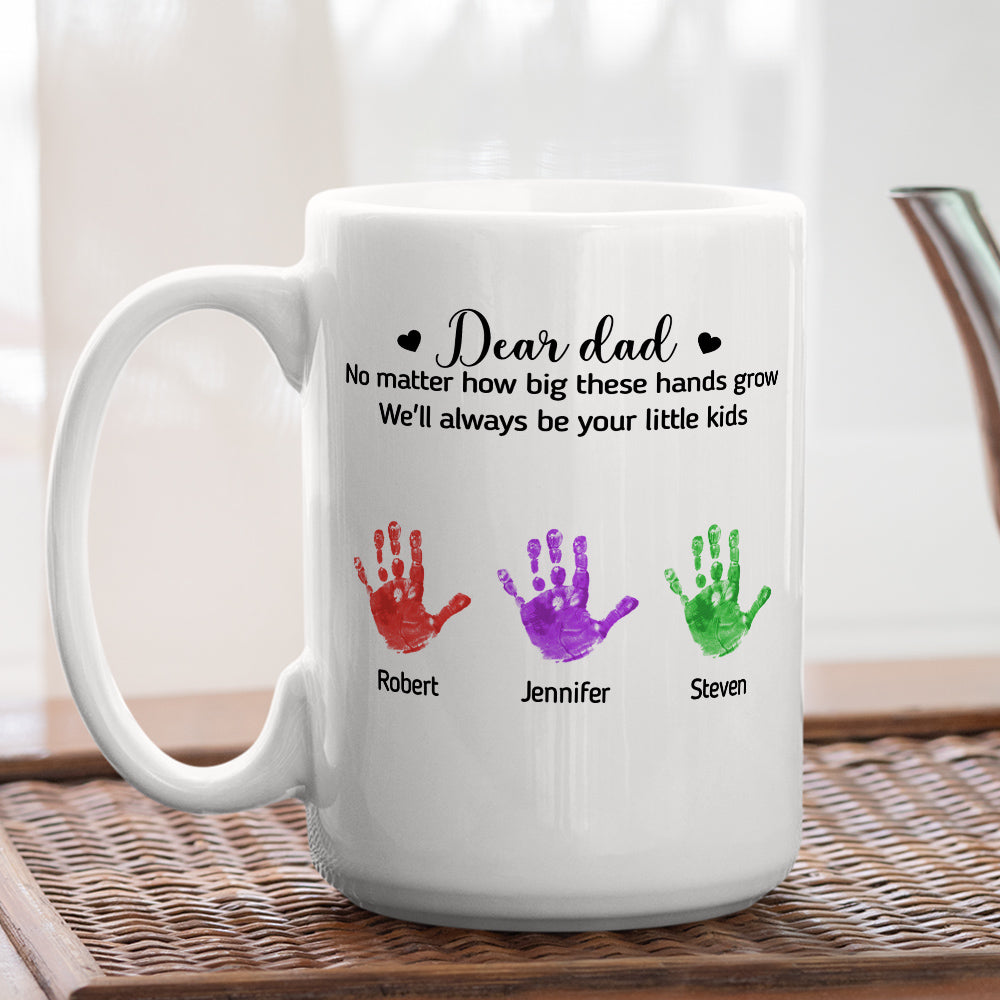 Custom Father's Day, Special Gift for Dad & Grandpa • Little Kids Of Dad - Personalized Mug