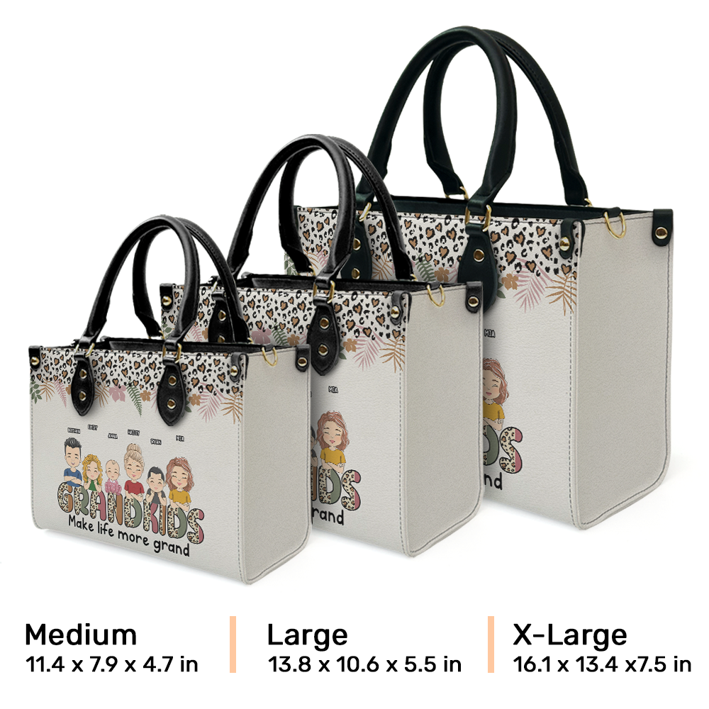 Makes Life More Grand - Personalized Leather Bag