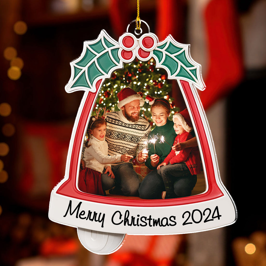 Custom Photo Family Ornament, Christmas Gift for Family Members • Our Family Bond - Personalized Acrylic Ornament