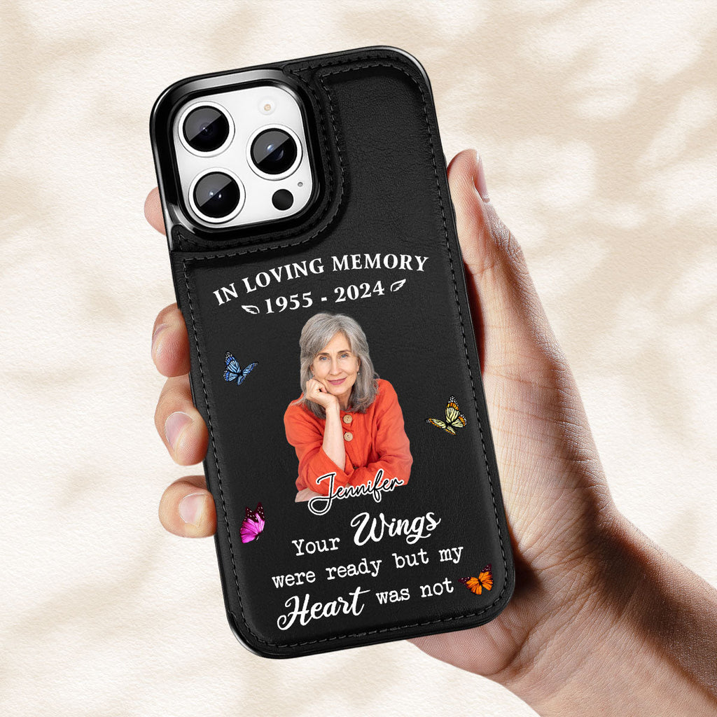 In Loving Memory - Personalized Leather Phone Case