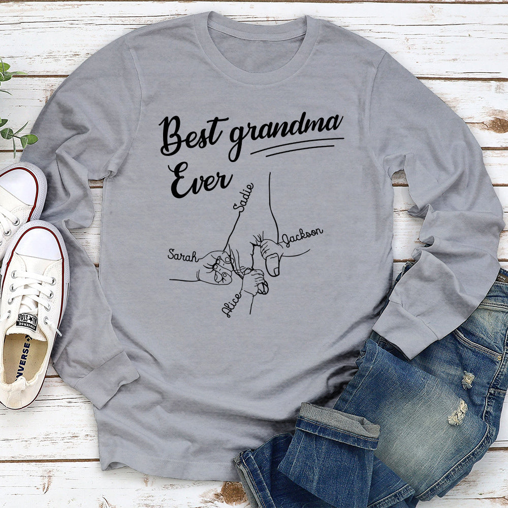 Custom Christmas & Birthday Keepsake Gift • The Best Grandma Ever - Personalized Shirt