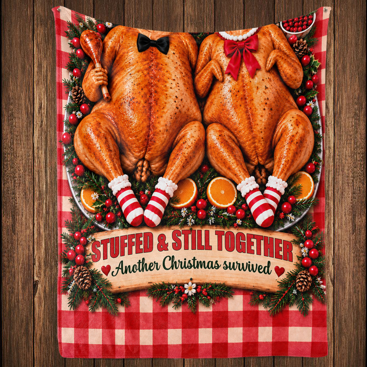 Turkey Couple - Fleece Blanket
