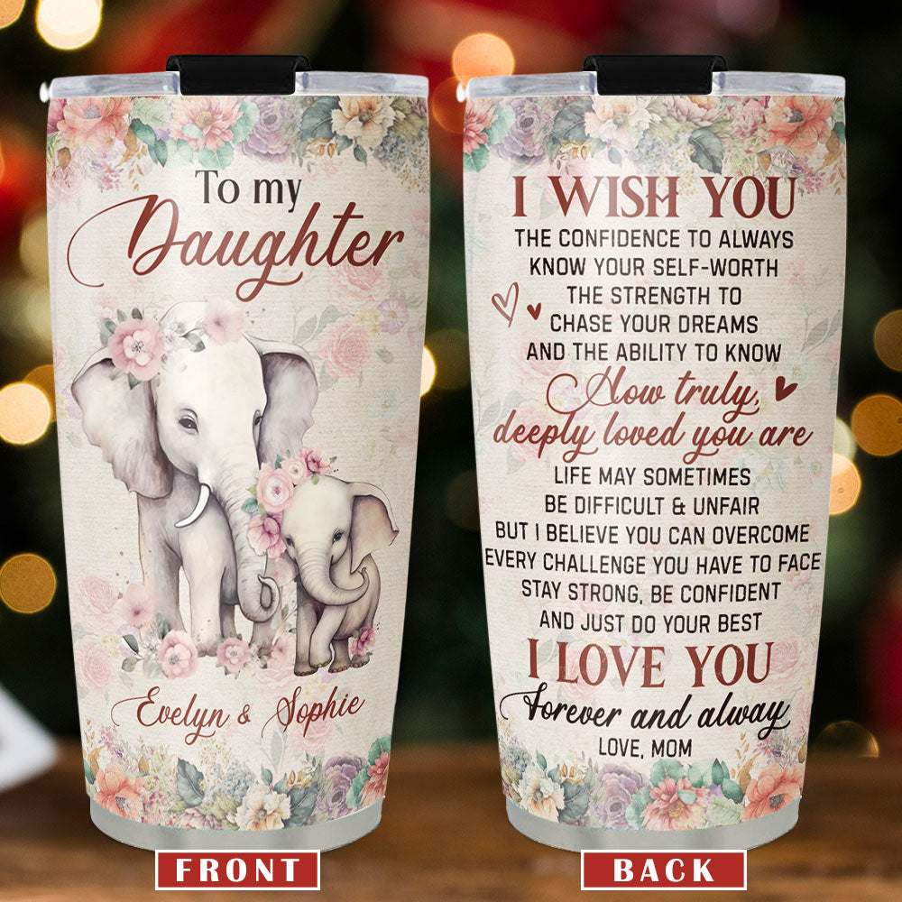 Custom Christmas Birthday Gifts For Daughter • Forever And Always - Personalized Tumbler
