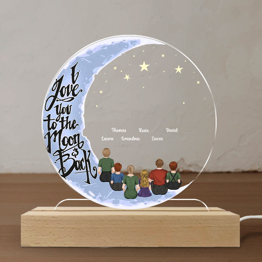Custom Gift for Mom Grandma, Mother's Day Birthday • I Love You More Than Anything - Personalized LED Light