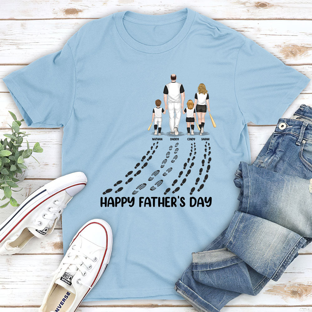 Custom Christmas & Birthday Gift for Dad, Grandpa • We Hit A Homerun With You As Our Dad - Personalized Shirt
