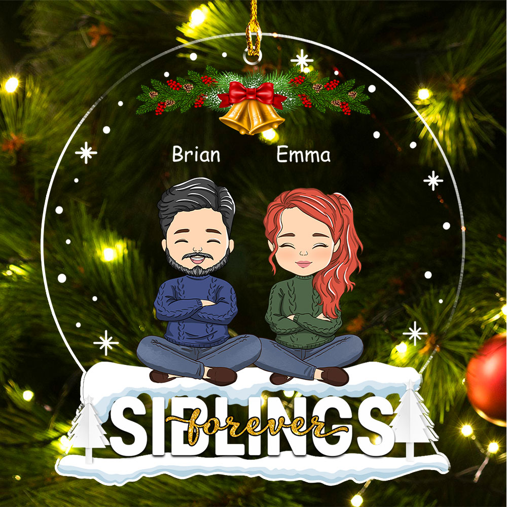 Custom Family Ornament, Christmas Gift for Family Members •  Family Forever - Personalized Acrylic Ornament