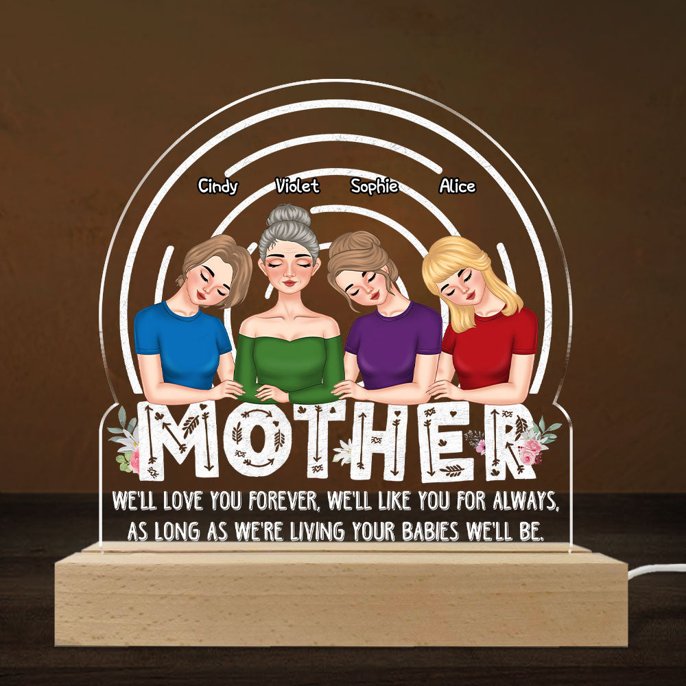 Custom Gift for Mom Grandma, Mother's Day Birthday • As Long As I'm Living Your Baby I'll Be - Personalized LED Light