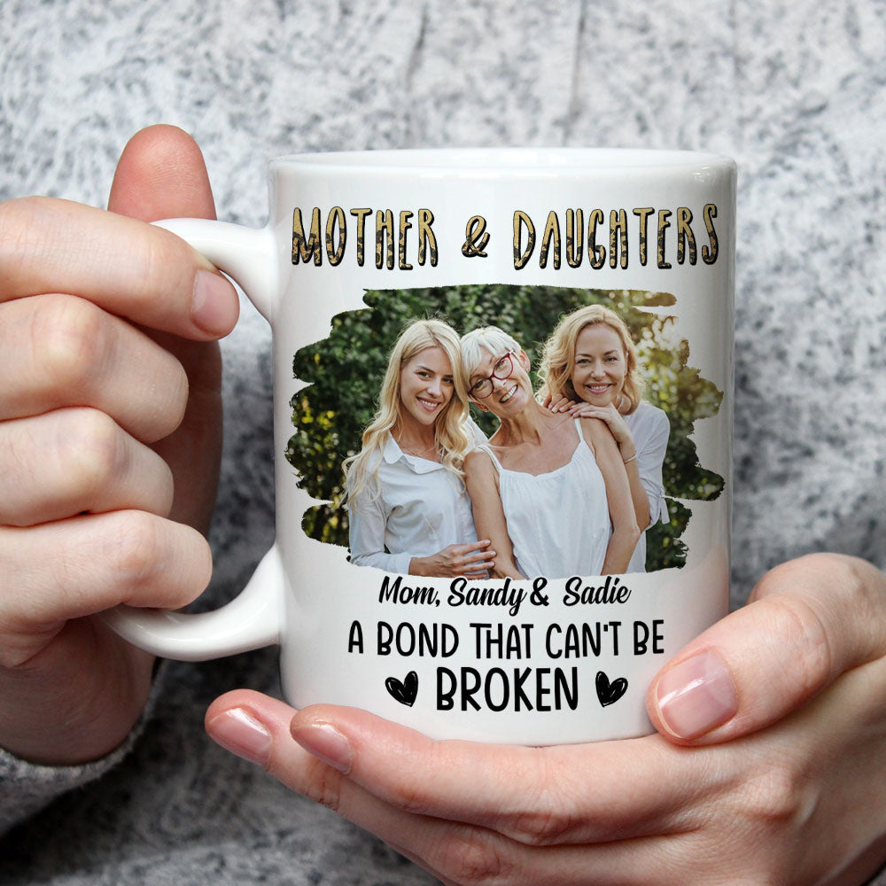 Custom Photo Christmas & Birthday Gift for Daughter • A Bond That Can't Be Broken Photo - Personalized Coffee Mug