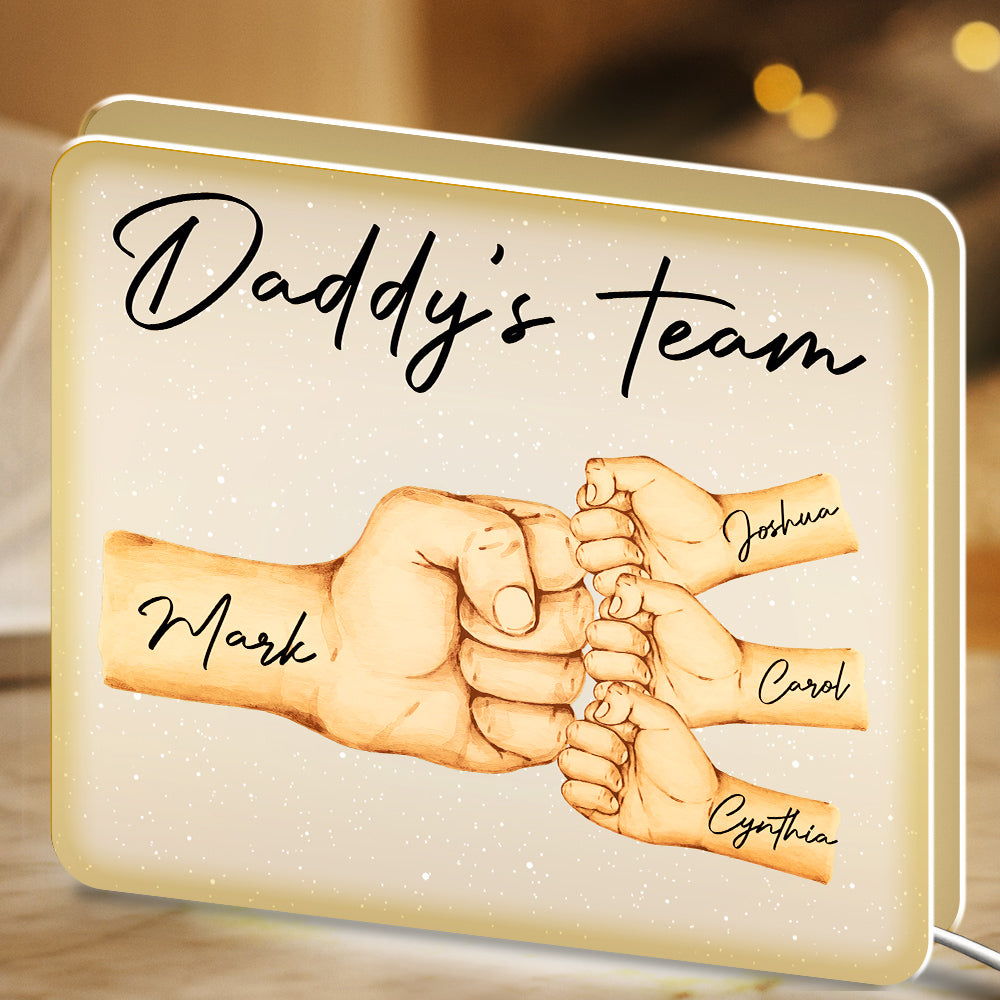 Dad Hand Bumps - Personalized Light Box
