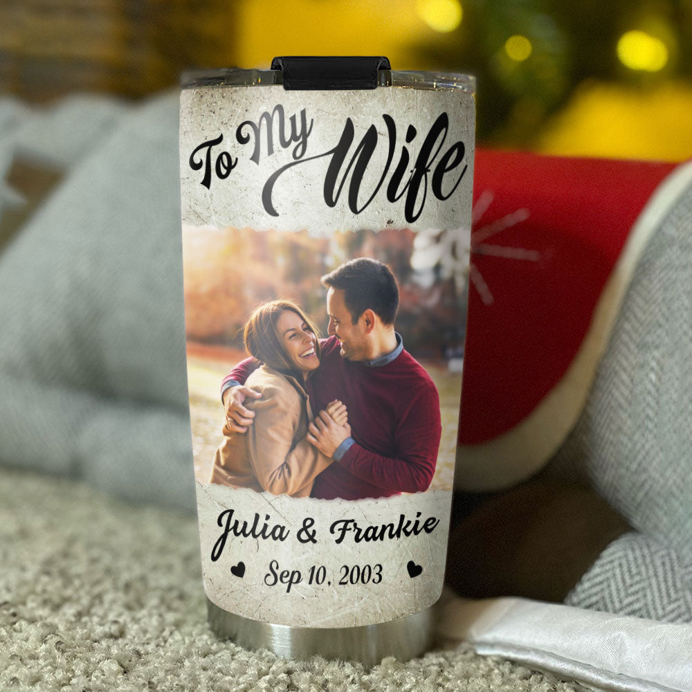 Custom Christmas Anniversary Gifts For Wife • My Missing Piece - Personalized Tumbler