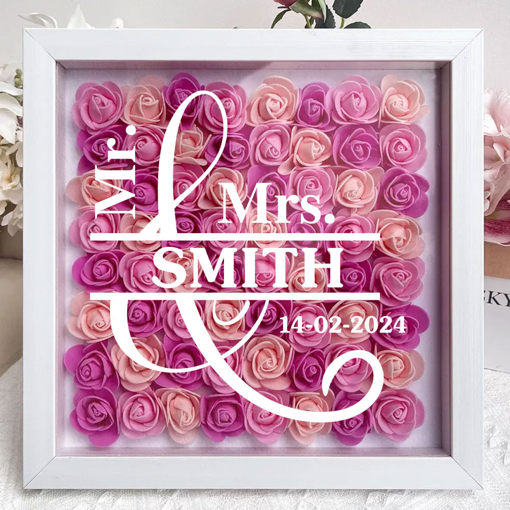 God Knew My Heart Needed You - Personalized Flower Shadow Box