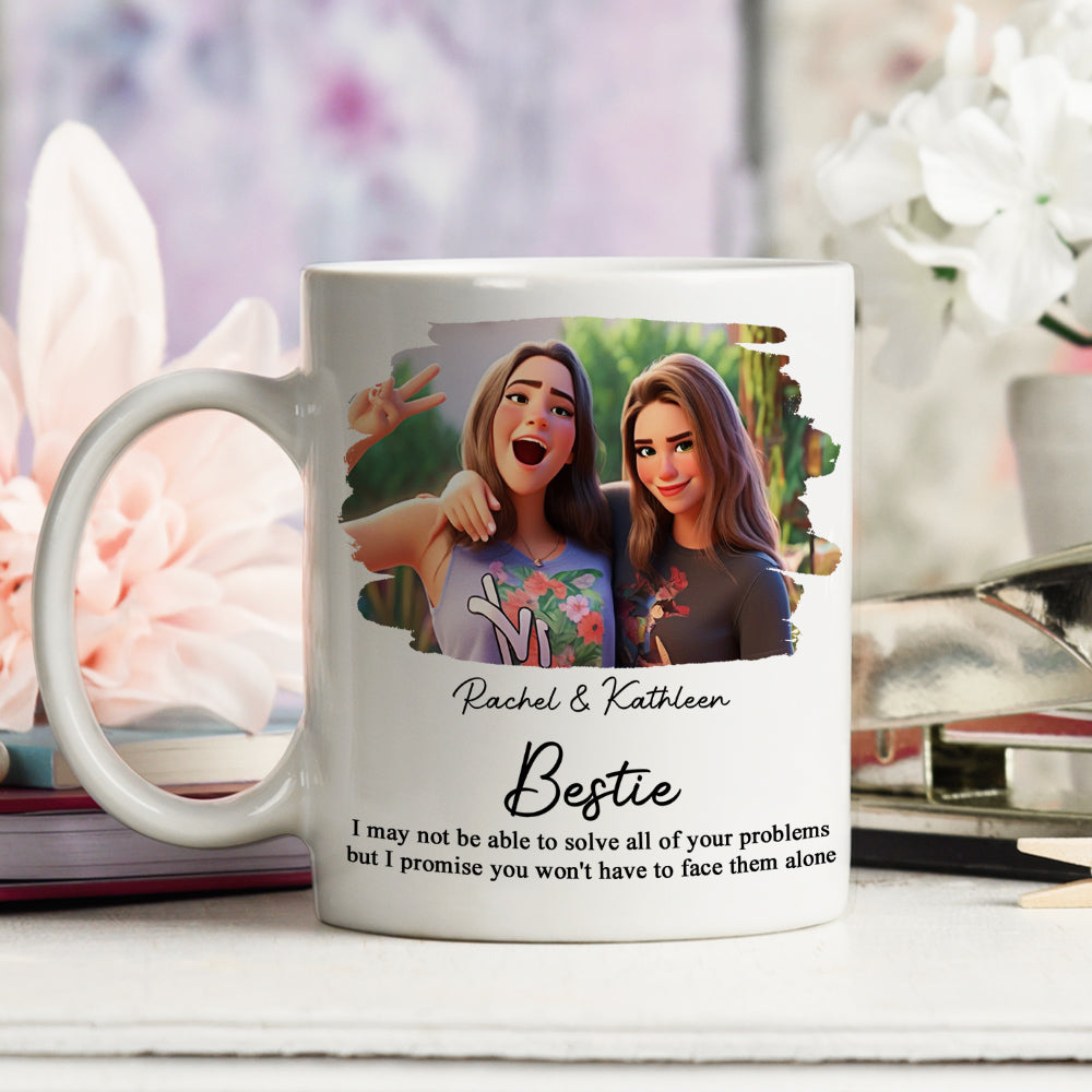 Custom Photo Best Friend, Christmas & Birthday Friendship Keepsake Gift • Friendship Forever Keepsake - Personalized Coffee Mug