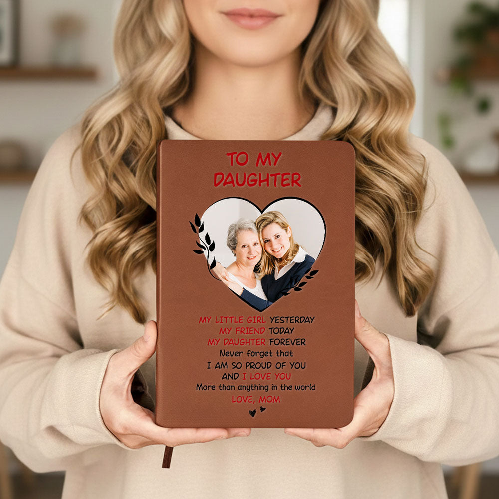 Custom Stationery Gifts For Daughter • I Am So Proud Of You - Personalized Leather Journal