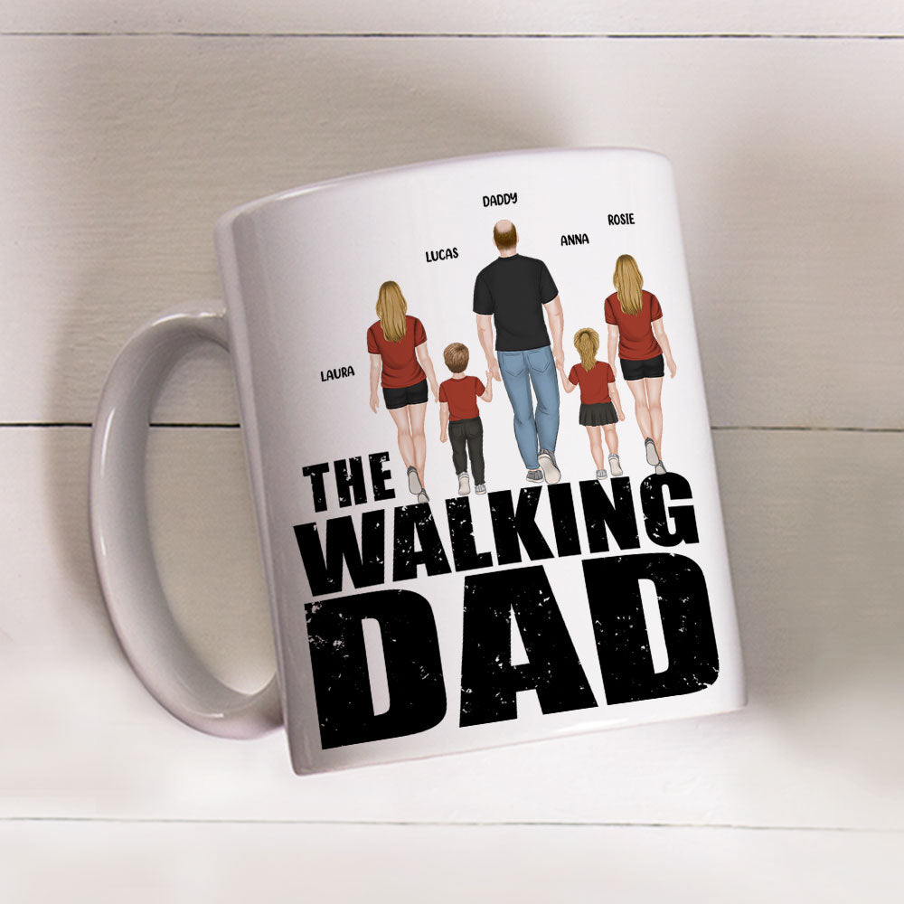 Custom Father's Day, Special Gift for Dad & Grandpa • The Walking Dad - Personalized Coffee Mug