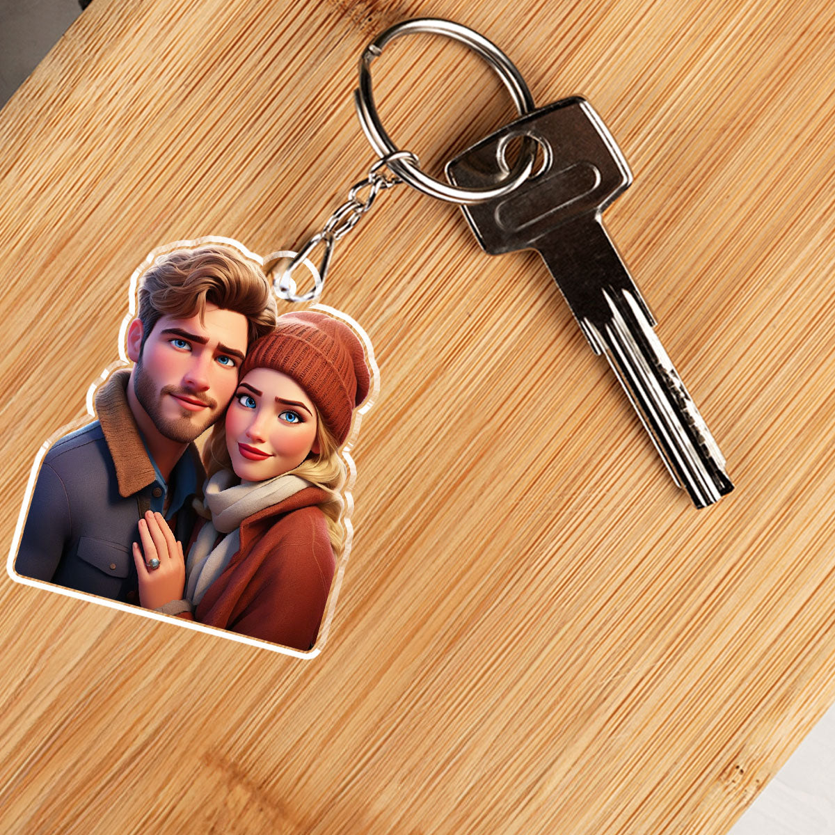 Animated Couple Keychain - Personalized Acrylic Keychain