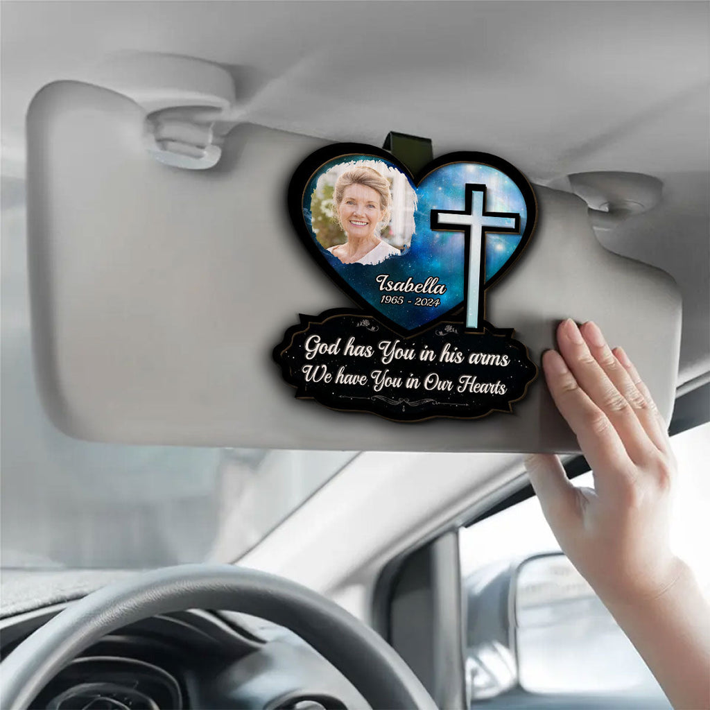 In Our Hearts - Personalized Car Visor Clip