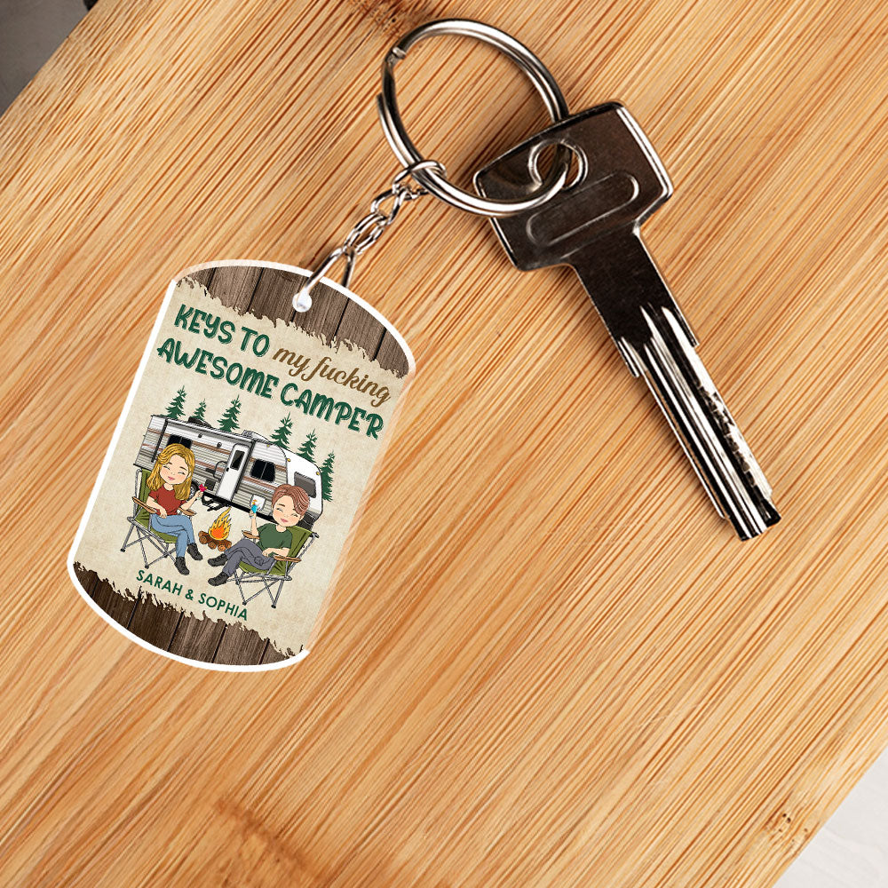 Happy Campers - Personalized Acrylic Keychain