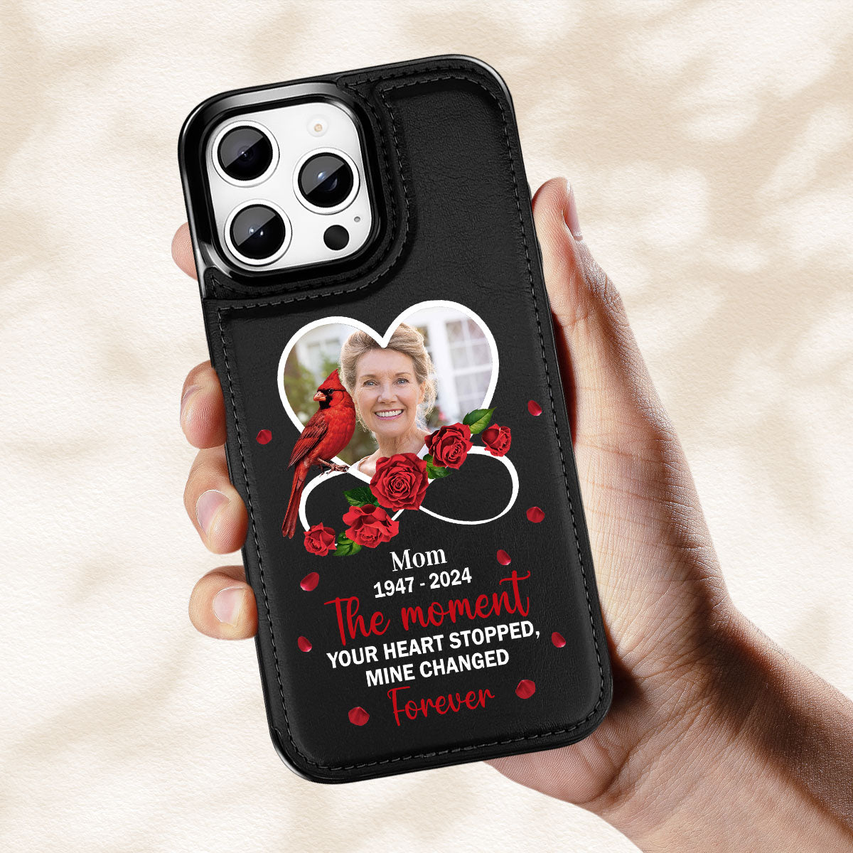 My Heart Changed Forever - Personalized Leather Phone Case
