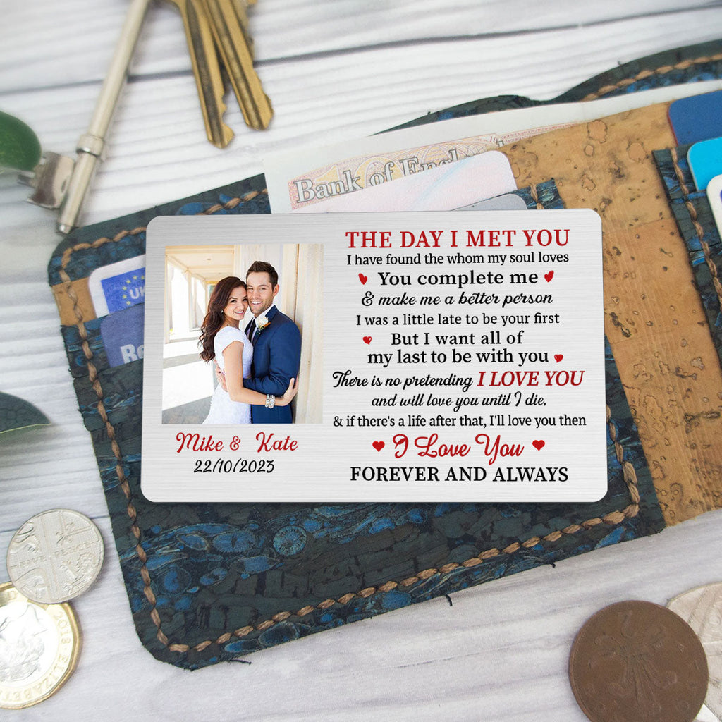 The Day I Met You - Personalized Wallet Card