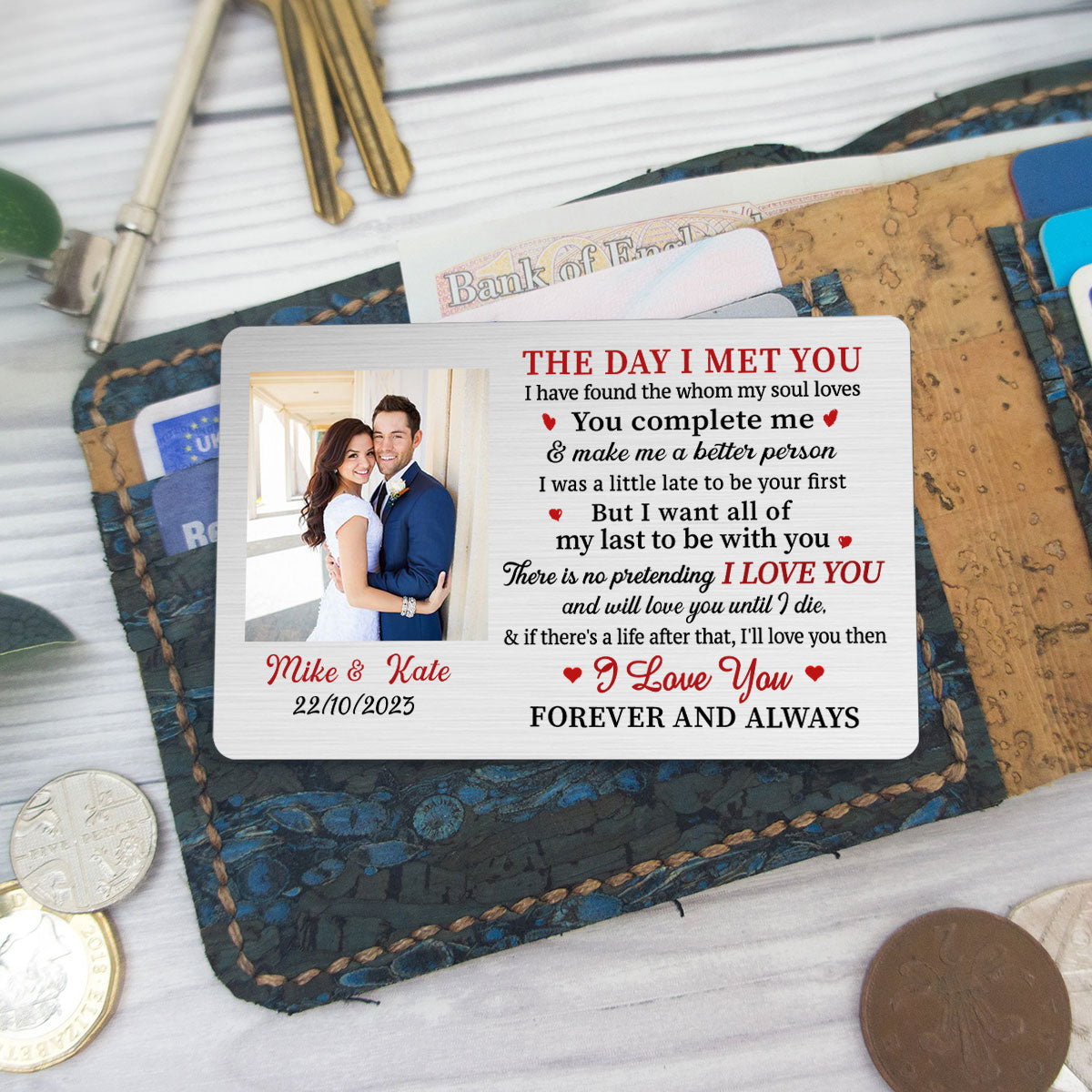 The Day I Met You - Personalized Wallet Card