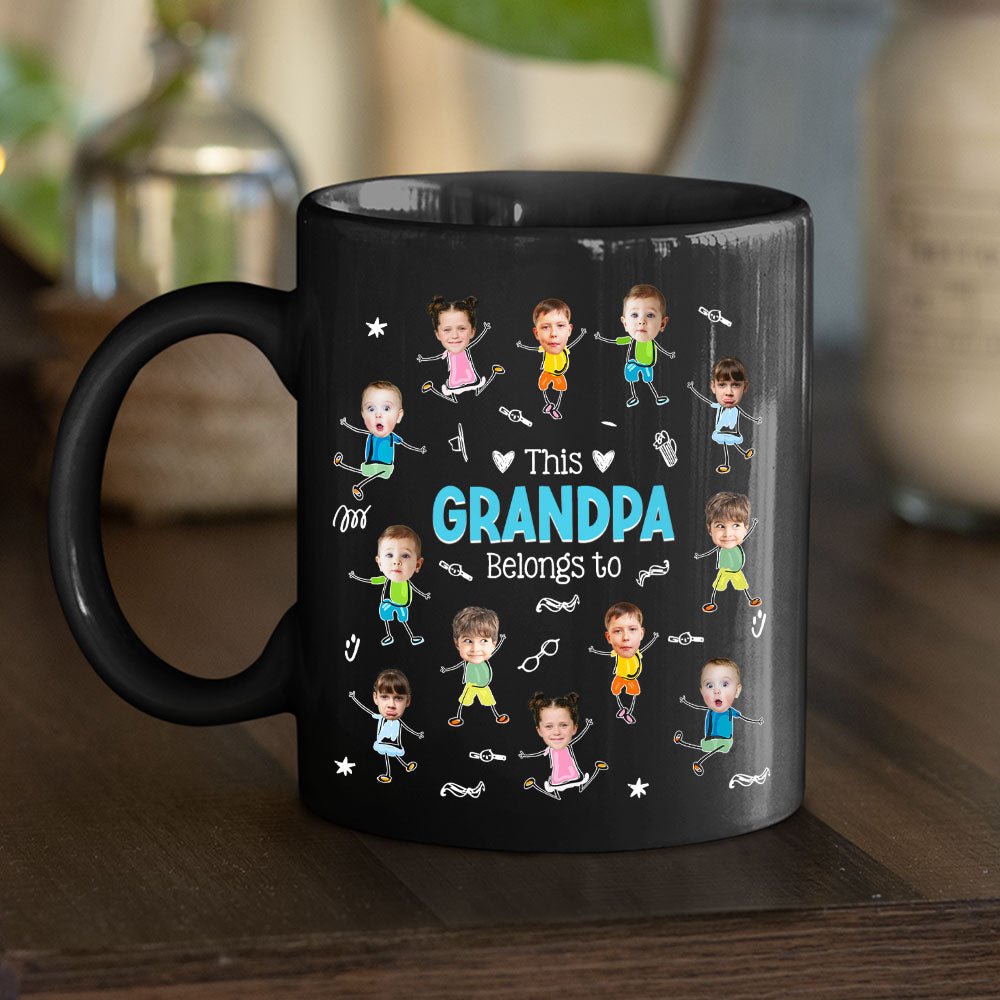 Custom Photo Father's Day, Special Gift for Dad & Grandpa • Grandpa This Belongs - Personalized Coffee Mug