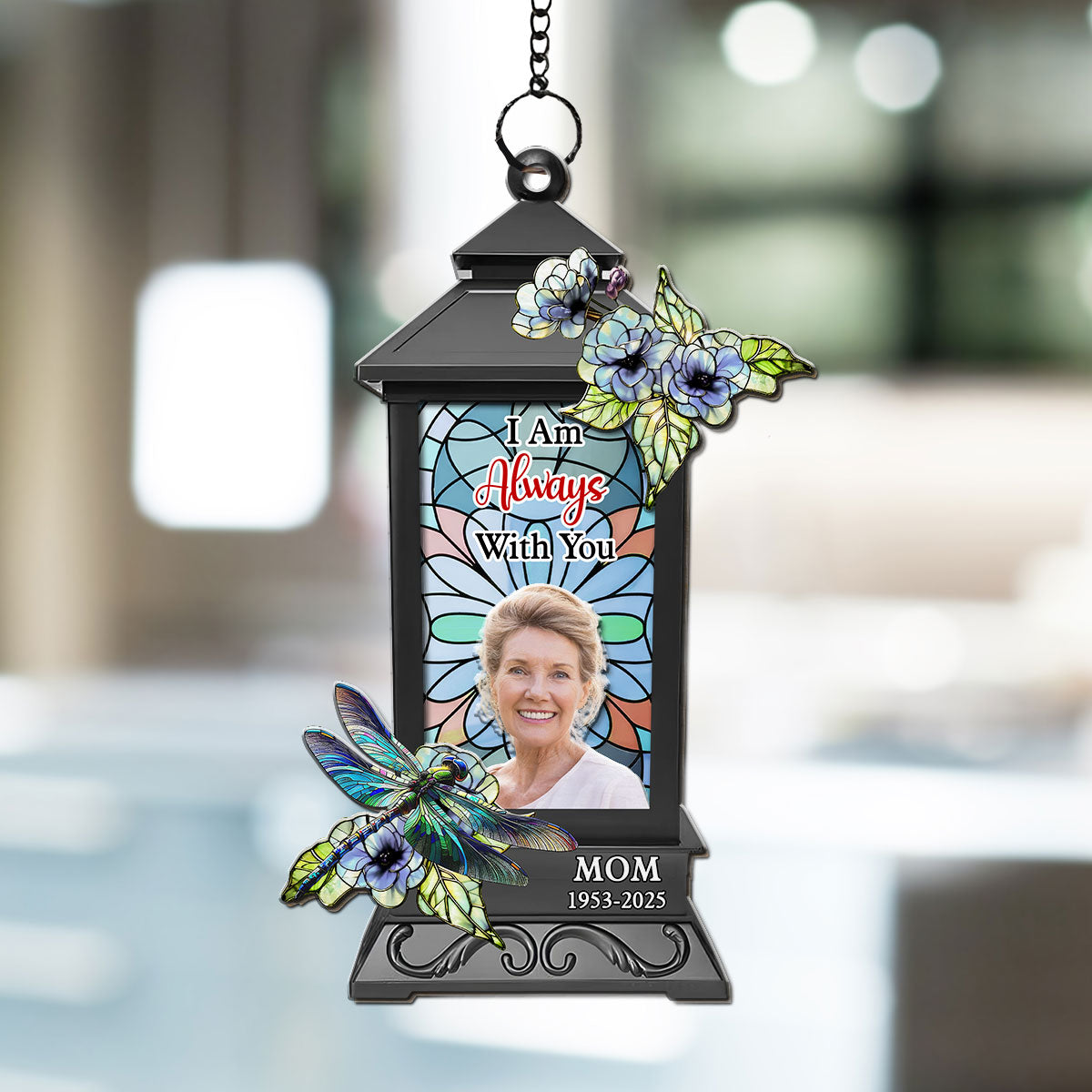 Custom Photo Memorial Hanging Decor, Remembrance Keepsake • I Am Always With You - Personalized Suncatcher