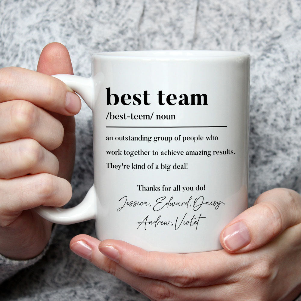 Custom Coworker, Christmas & Birthday Team Appreciation Gift • Thanks For All You Do My Team - Personalized Coffee Mug