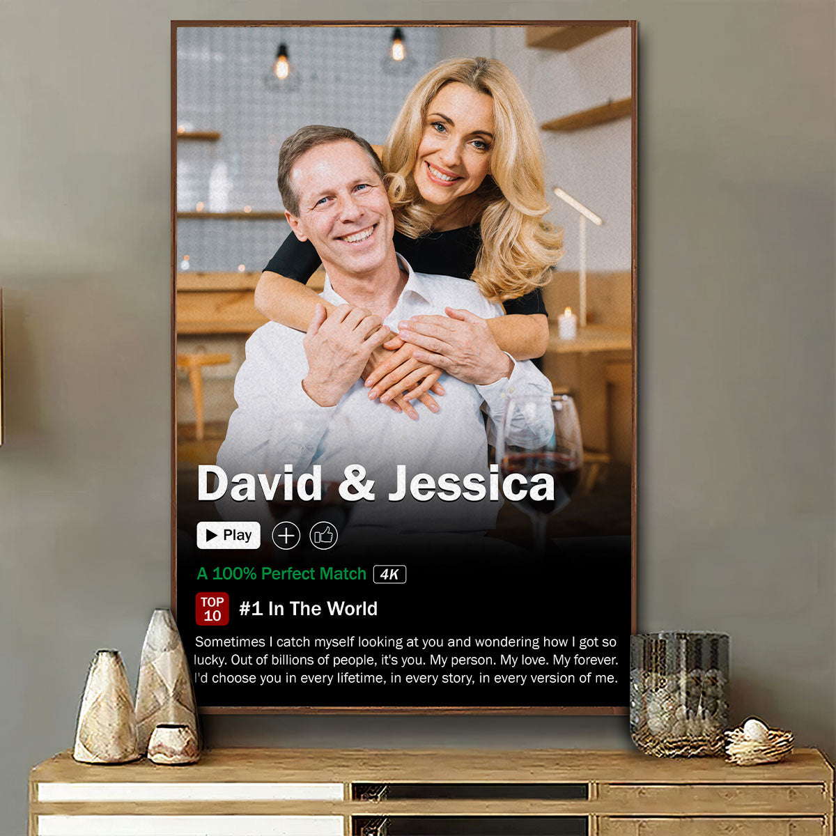 Movie Poster Romantic Couple - Personalized Poster