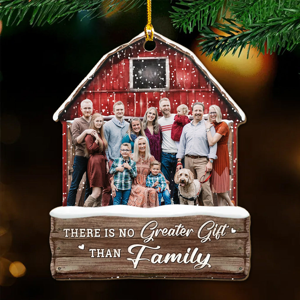 Custom Photo Family Ornament, Christmas Gift for Family Members • Enjoy The Christmas Season Together - Personalized Wood Ornament