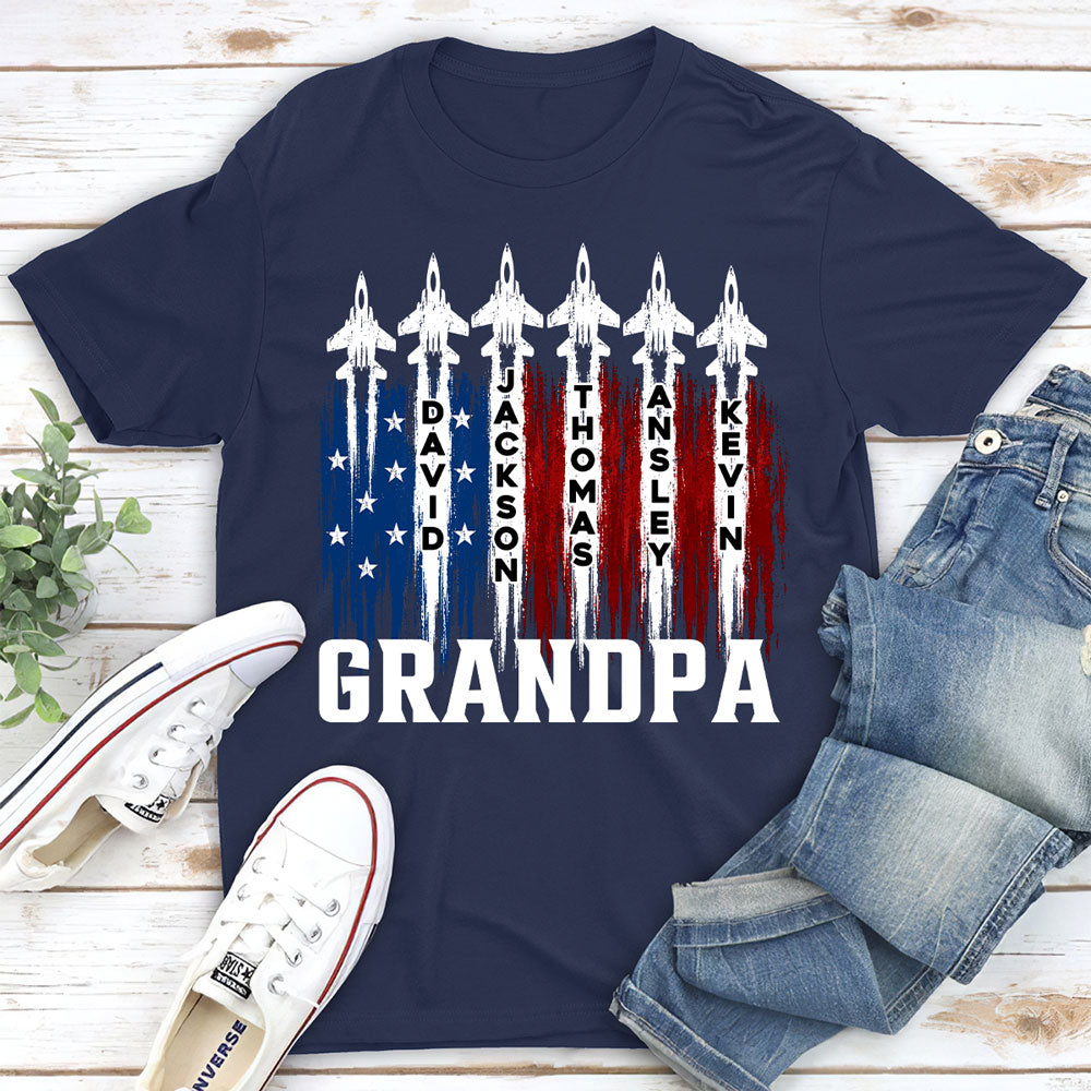 Custom Father's Day, Special Gift for Dad & Grandpa • Papa American - Personalized Shirt