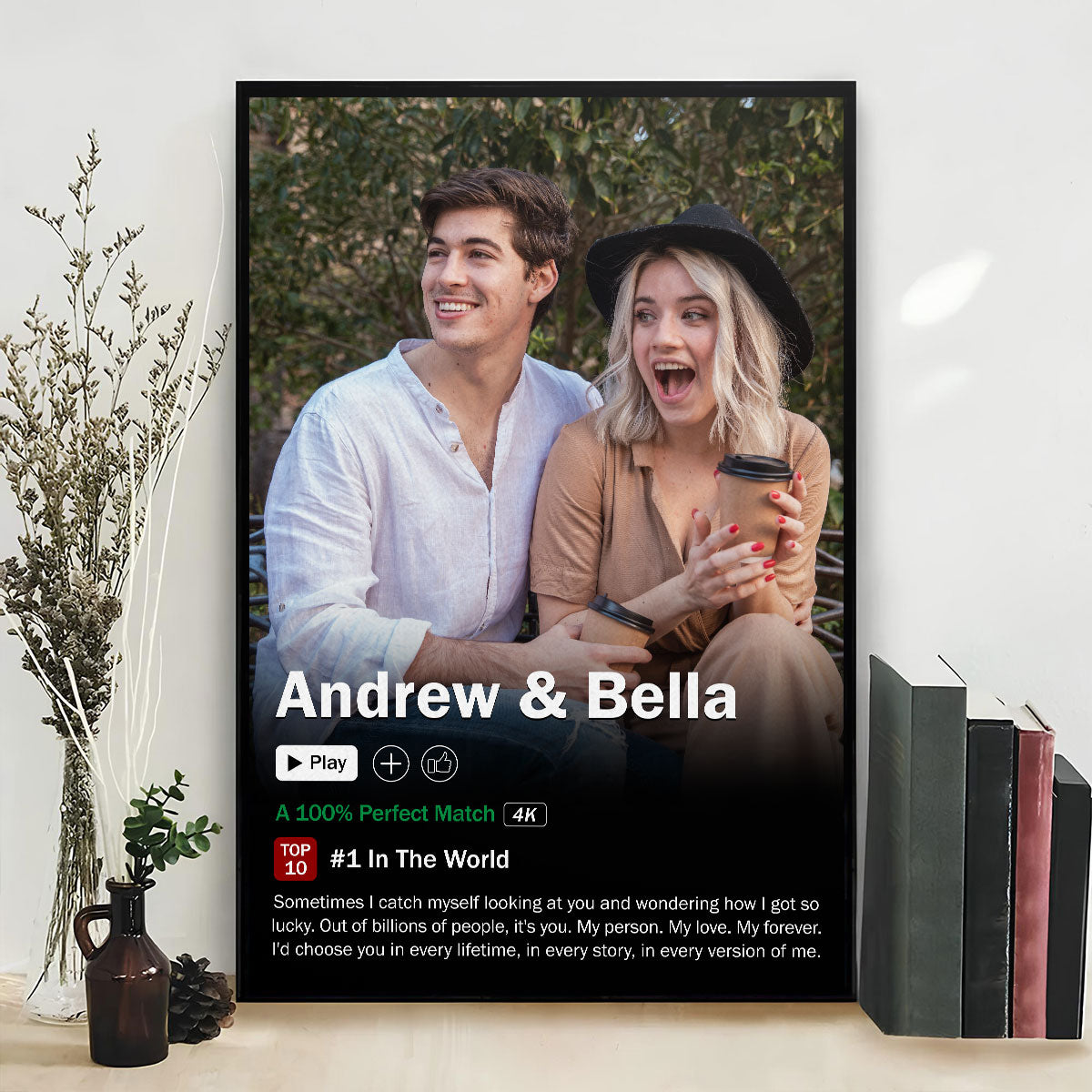 Movie Poster Romantic Couple - Personalized Poster