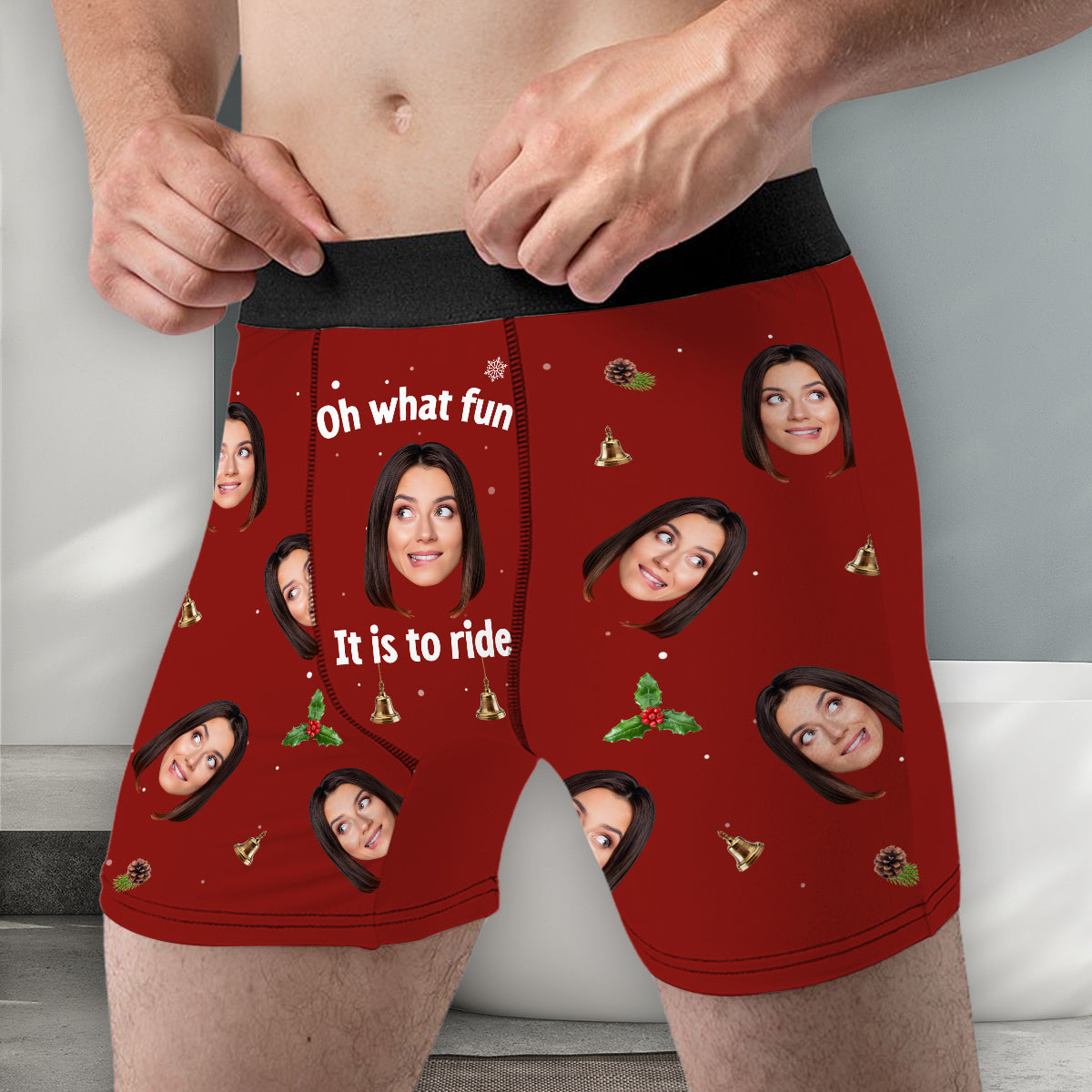 It Is to Ride - Personalized Photo Men's Boxer Briefs