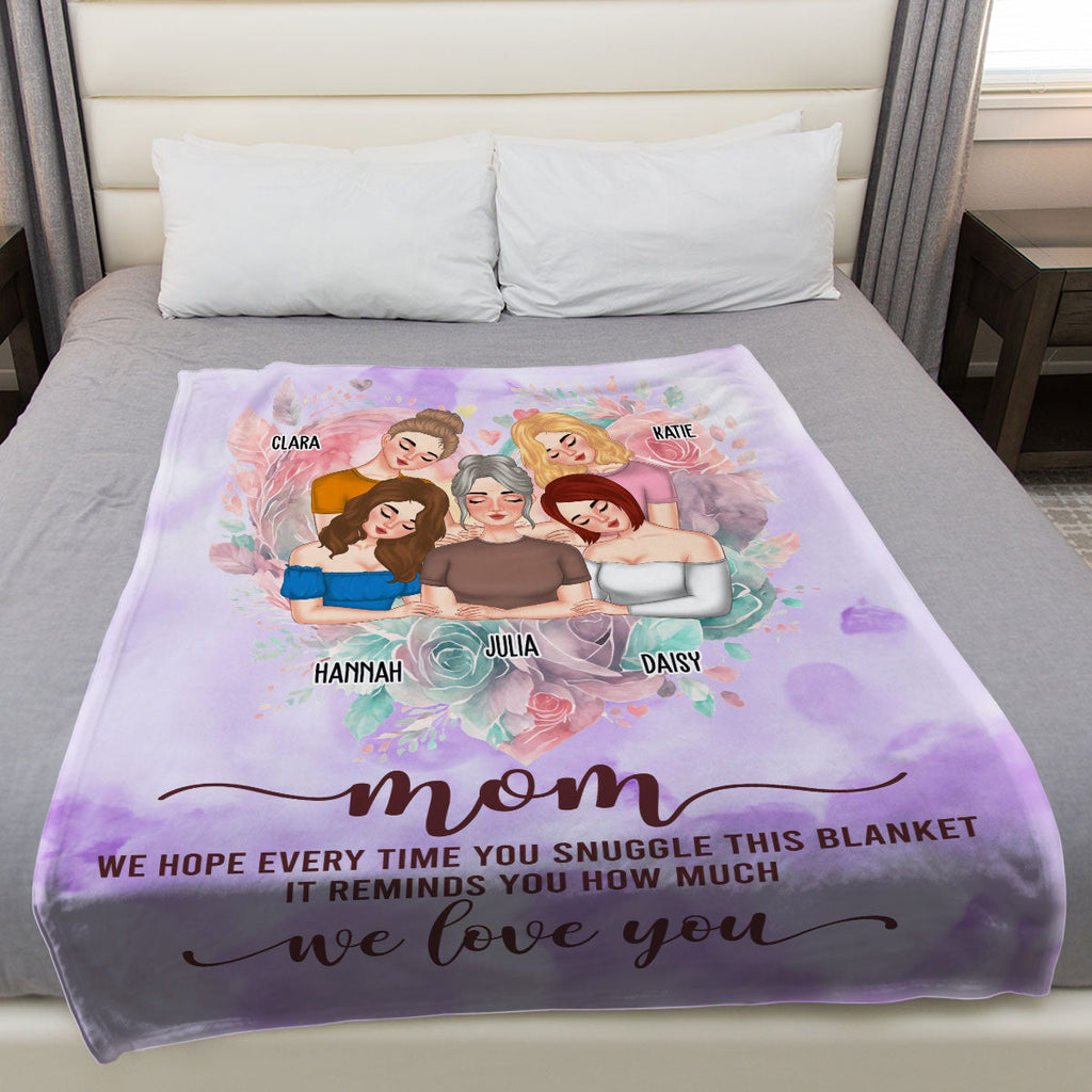 We Love You Mom - Personalized Fleece Blanket
