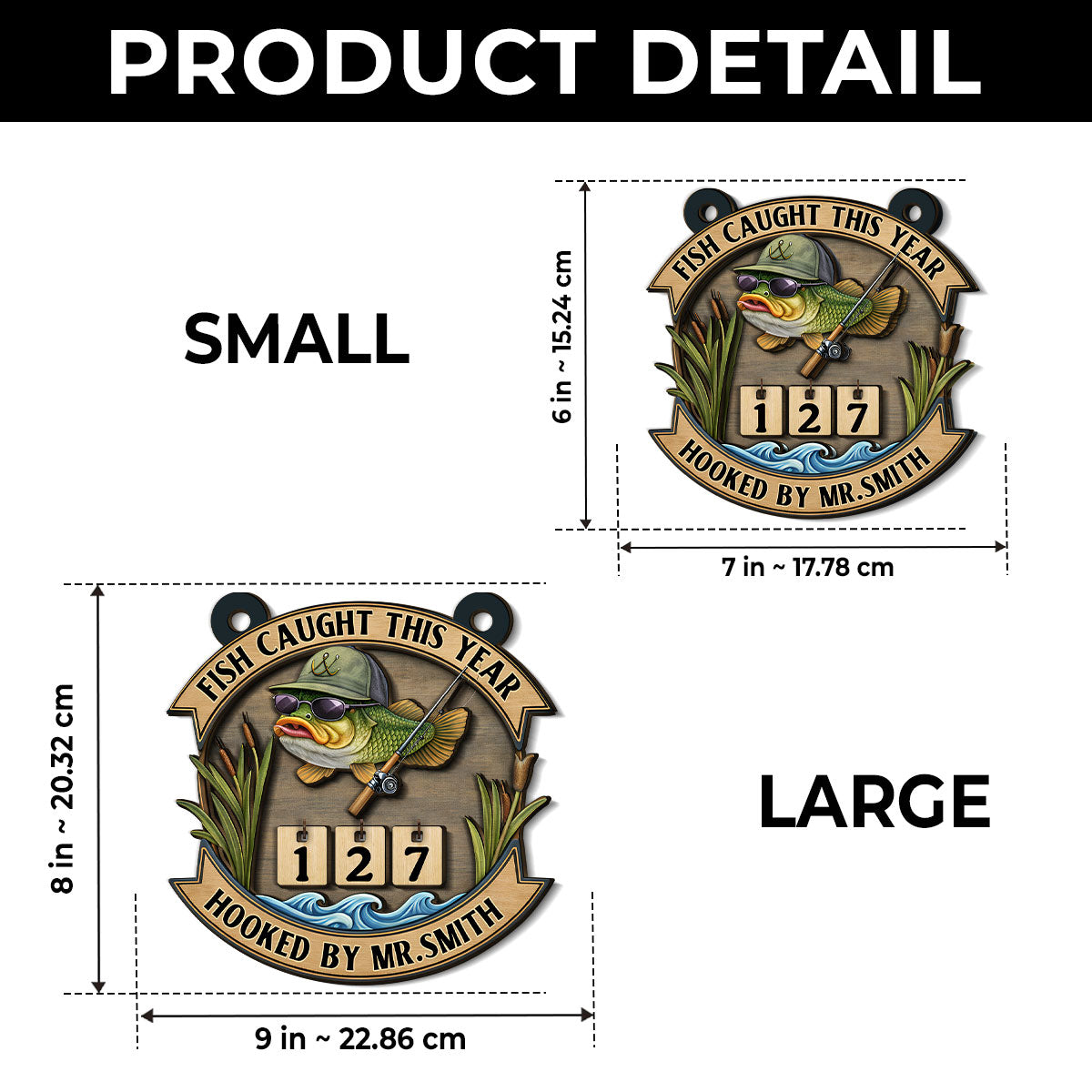 Hooked By - Personalized Tracker Sign