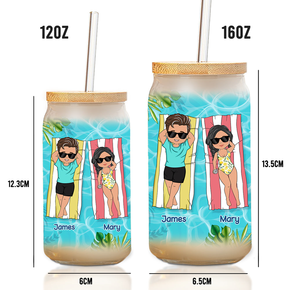 Life Is Better By The Pool - Personalized Glass Can
