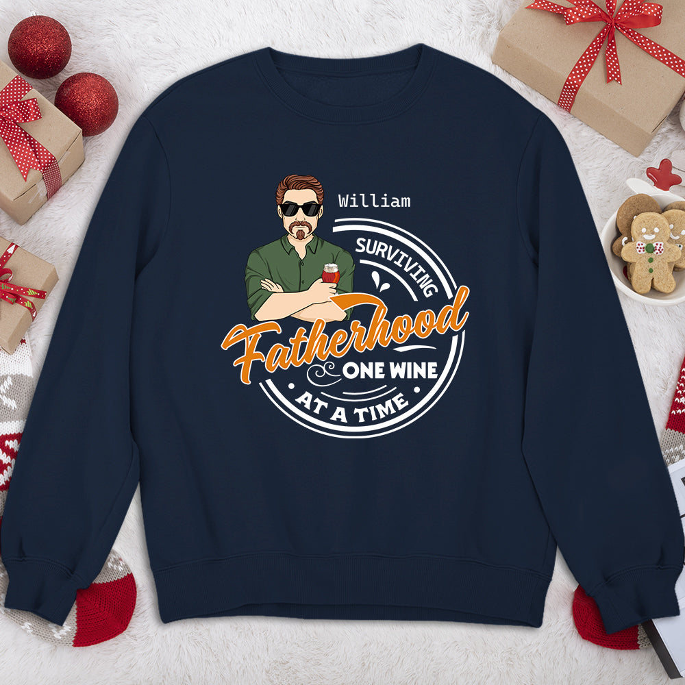 Custom Christmas & Birthday Gift for Dad, Grandpa • Surviving Fatherhood - Personalized Shirt