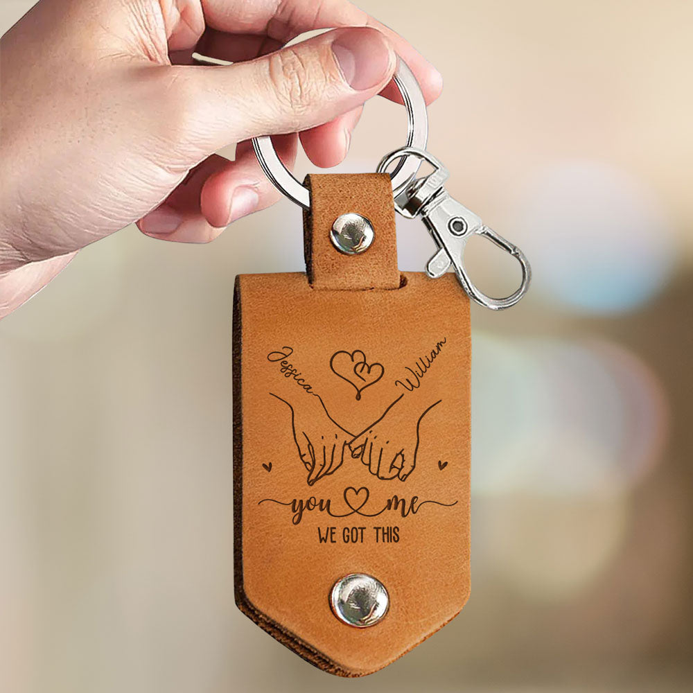 You And Me We Got This - Personalized Leather Photo Keychain