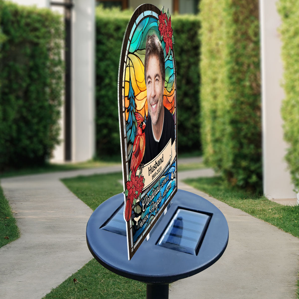 Cardinals Appear When Angels Are Near - Personalized Solar Light