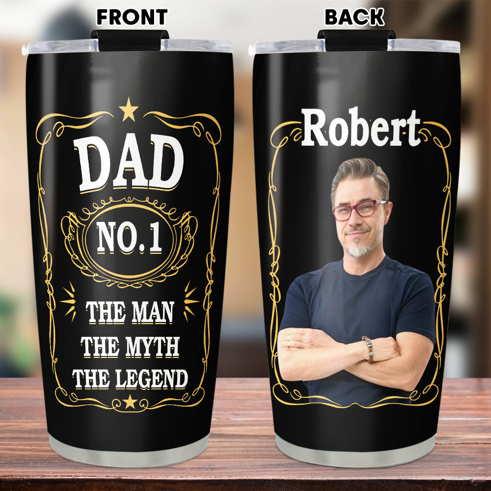 Custom Photo Christmas Birthday Gifts For Dad • No 1 Dad - Personalized Tumbler