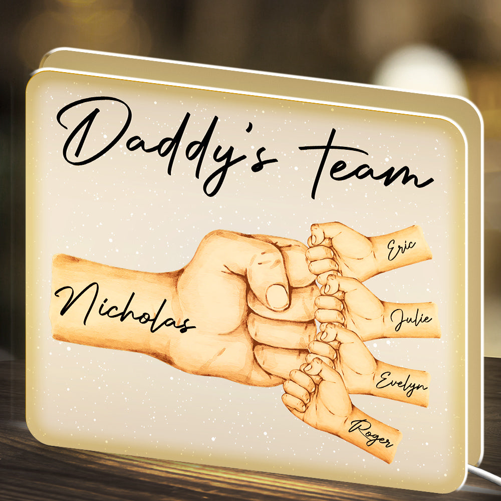 Dad Hand Bumps - Personalized Light Box